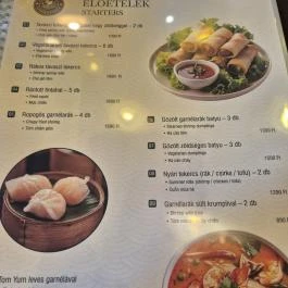 Mama Pho, Budapest - Étlap/itallap