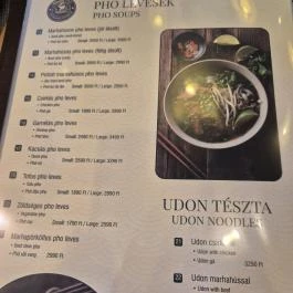 Mama Pho, Budapest - Étlap/itallap