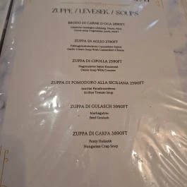 Marcello Étterem Budapest - Étlap/itallap