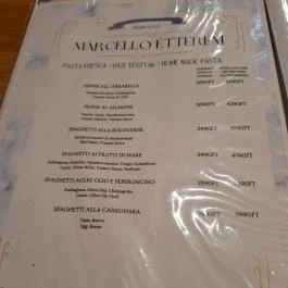 Marcello Étterem Budapest - Étlap/itallap