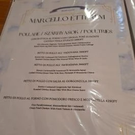 Marcello Étterem Budapest - Étlap/itallap