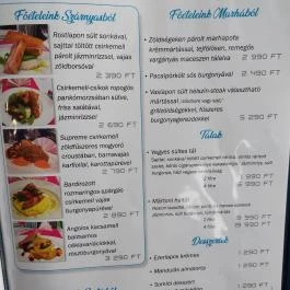 Mártoni Csárda, Szigetszentmárton - Étlap/itallap