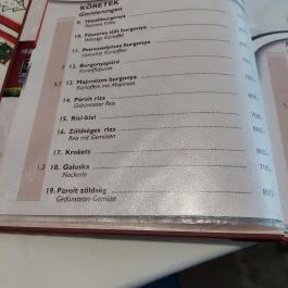 Márvány Étterem , Süttő - Étlap/itallap