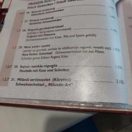 Márvány Étterem , Süttő - Étlap/itallap