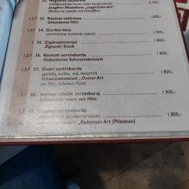 Márvány Étterem , Süttő - Étlap/itallap