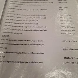 Mátyás Pizzéria & Étterem Balkány - Étlap/itallap