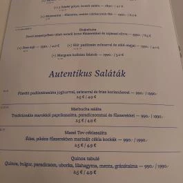 Mazel Tov Budapest - Étlap/itallap