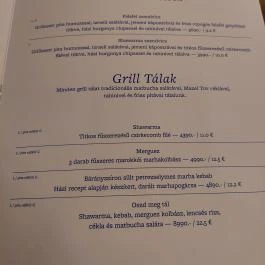 Mazel Tov Budapest - Étlap/itallap