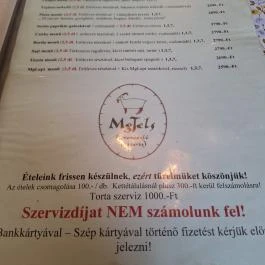 MgTels Pizzéria & Kisvendéglő Budapest - Étlap/itallap