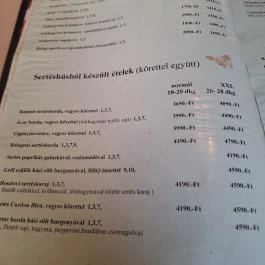 MgTels Pizzéria & Kisvendéglő Budapest - Étlap/itallap