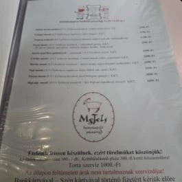 MgTels Pizzéria & Kisvendéglő Budapest - Étlap/itallap