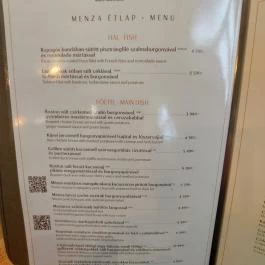 Menza Étterem & Kávézó Budapest - Étlap/itallap