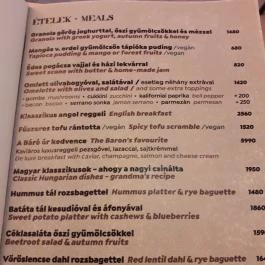 Mitzi. - Kortárs Kávéház & Bár, Budapest - Étlap/itallap