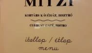 Mitzi. - Kortárs Kávéház & Bár Budapest - Étlap/itallap