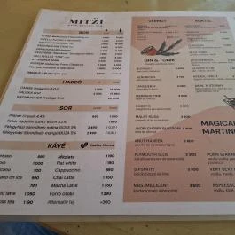 Mitzi. - Kortárs Kávéház & Bár, Budapest - Étlap/itallap
