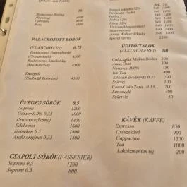 Muskátli Vendéglő Ábrahámhegy - Étlap/itallap
