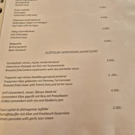 Muskátli Vendéglő Ábrahámhegy - Étlap/itallap