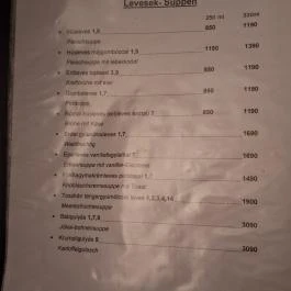 Muskátli Vendéglő Csokonyavisonta - Étlap/itallap