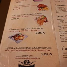 Művész Kávéház & Cukrászda, Budapest - Étlap/itallap