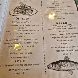 Nagyszénás Menedékház, Nagykovácsi - Étlap/itallap