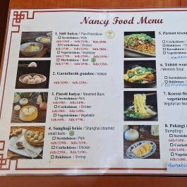 Nancy Food, Budapest - Étlap/itallap