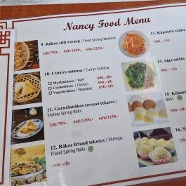 Nancy Food, Budapest - Étlap/itallap