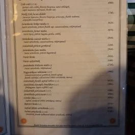 Napliget Étterem Nagycserkesz - Étlap/itallap