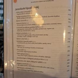 Napliget Étterem Nagycserkesz - Étlap/itallap