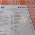 Nefelejcs Vendéglő Badacsonytördemic - Étlap/itallap