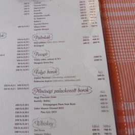 Nefelejcs Vendéglő, Badacsonytördemic - Étlap/itallap