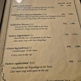 Négy Muskétás Étterem-Söröző Budapest - Étlap/itallap