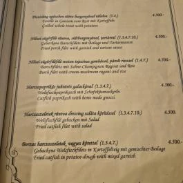 Négy Muskétás Étterem-Söröző Budapest - Étlap/itallap