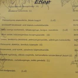 Neked Főztem, Zánka - Étlap/itallap