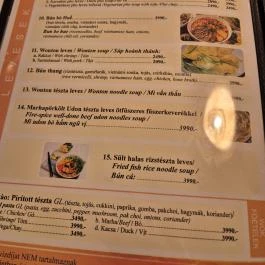 Nhi 1965 - Vietnamese Restaurant Budapest - Étlap/itallap