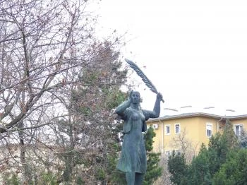 Nő pálmaággal Székesfehérvár