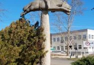 Nyilazó lovas szobor Verőce