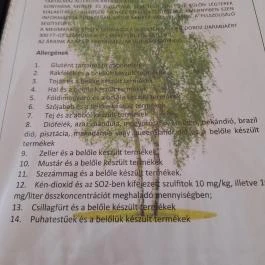 Nyíres Kisvendéglő, Böhönye - Étlap/itallap