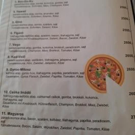 Nyíres Kisvendéglő, Böhönye - Étlap/itallap