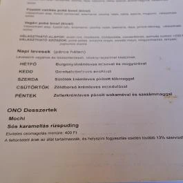 Ono Poké Bowl Bar - Jurányi , Budapest - Étlap/itallap