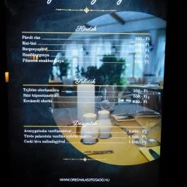 Öreg Halász Étterem Tát - Étlap/itallap