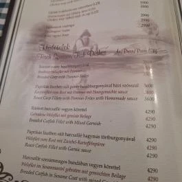 Öreg Halász Étterem Tiszafüred - Étlap/itallap