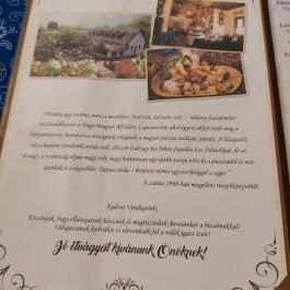 Öreg Tanyacsárda Étterem Lajosmizse - Étlap/itallap