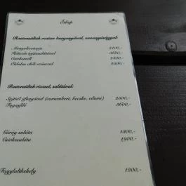 Pajta Galéria Étterem Salföld - Étlap/itallap