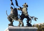 Pálffy Miklós & Schwarzenberg Adolf szobra Győr