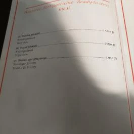 Panoráma Étterem Harta - Étlap/itallap