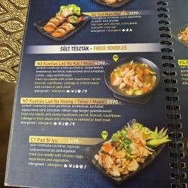 Parázs Thai Wok & Soup Budapest - Étlap/itallap