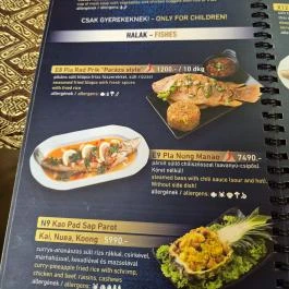 Parázs Thai Wok & Soup Budapest - Étlap/itallap