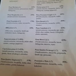 Pasta Garden Budaörs - Étlap/itallap