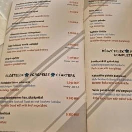 Patyi Étterem, Bögöte - Étlap/itallap