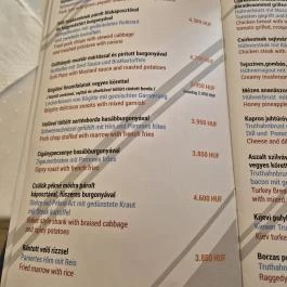 Patyi Étterem, Bögöte - Étlap/itallap